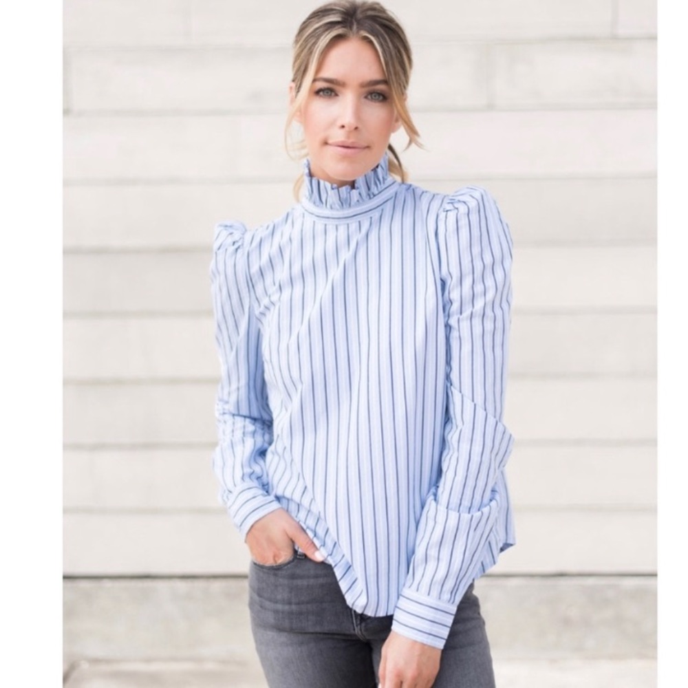 FRAME puff sleeve blouse